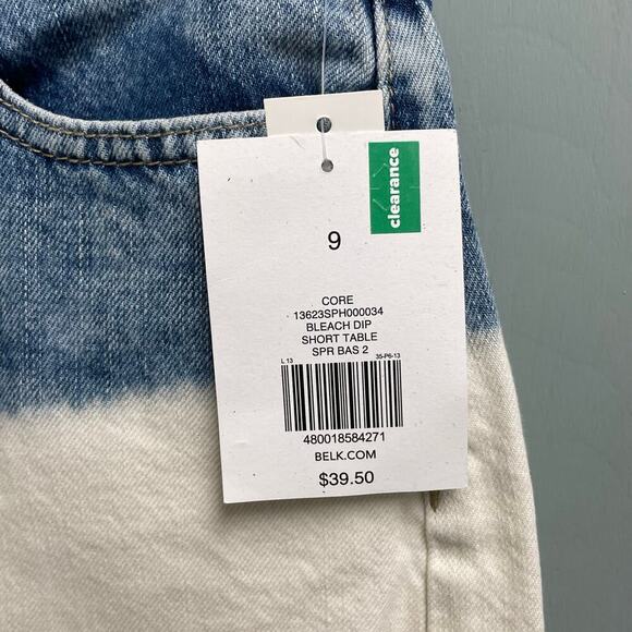 True Craft High Rise Short Ombre Denim White Cut Off Size 9 NEW - Picture 2 of 4